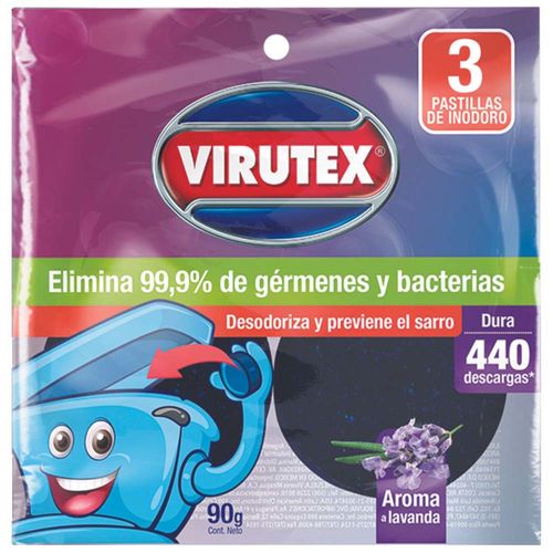 Pastillas de Inodoro VIRUTEX Lavanda Clásica Paquete 3un