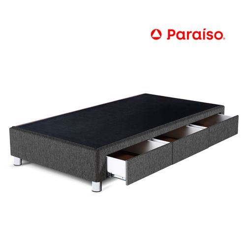 Cama Box Tarima PARAISO C/Cajones 1.5 Plazas Gris