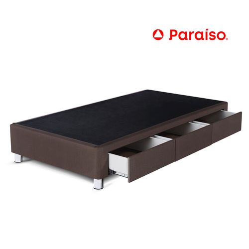 Cama Box Tarima PARAISO C/Cajones 1.5 Plazas Chocolate