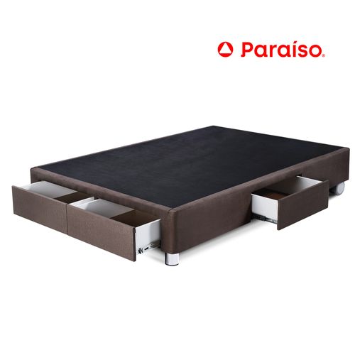 Cama Box Tarima PARAISO C/Cajones 2 Plazas Chocolate