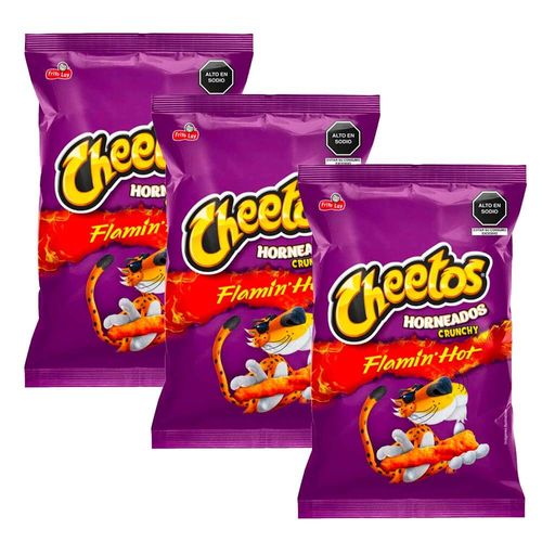 Pack Piqueos CHEETOS Flamin Hot Bolsa 120g x 3un