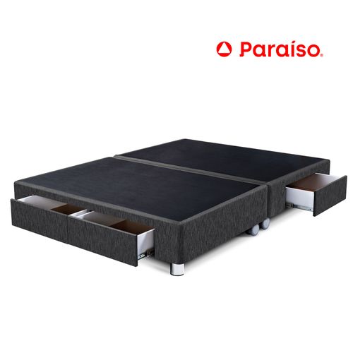 Cama Box Tarima PARAISO C/Cajones King Charcoal