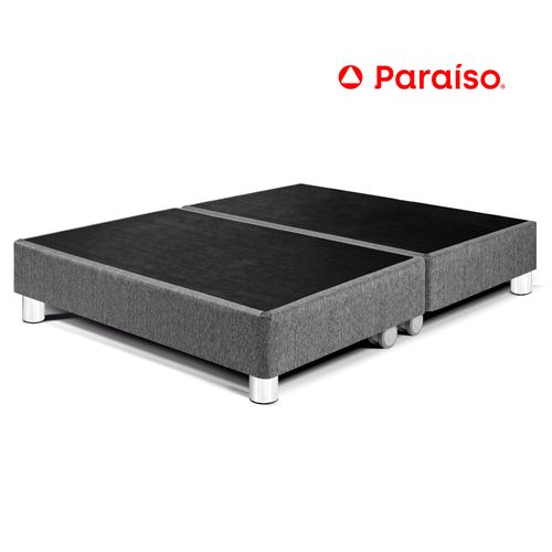 Cama Box Tarima PARAISO Premium Queen Gris