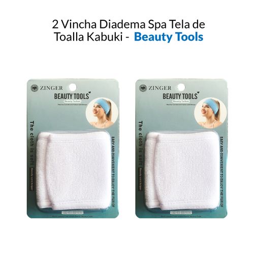 2 Vincha Diadema Spa Tela de Toalla Kabuki Beauty Tools