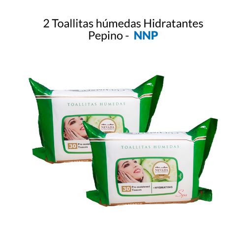 2 Toallitas húmedas Hidratantes Pepino - NNP