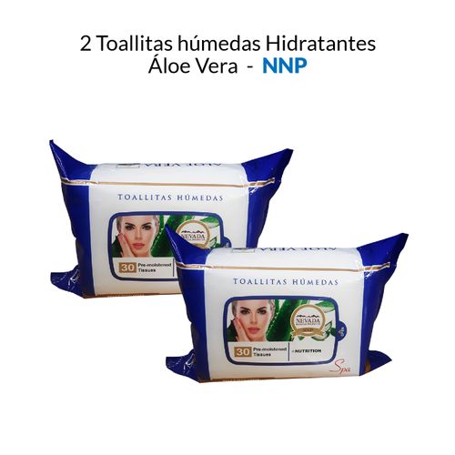 2 Toallitas húmedas Hidratantes Áloe Vera - NNP