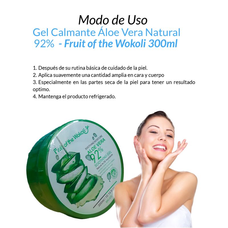 Gel-Calmante-Aloe-Vera-Natural-92----Fruit-of-the-Wokoli-300ml