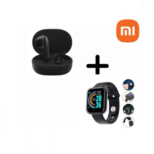 AUDIFONO XIAOMI BUDS 4 LITE + SMART WATCH D20 NEGRO