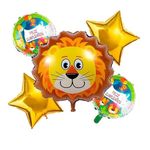 Set-x-5-globos-leon-safari-animales-fiesta-de-cumpleaños