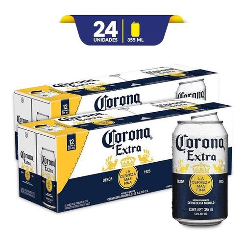 cerveza corona de 355ml de 24 latas  (oferta )
