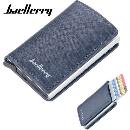 Billetera Hombre de Cuero con Tarjetero RFID Billetera Baellerry Azul