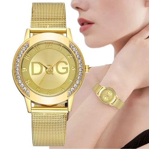 Reloj de Mujer D&G Lujo Análogo Quartz Moda Mujer Regalo - Color Dorado