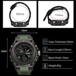 Reloj-Hombre-Deportivo-Analogo-Digital--Impermeable-con-Cronografo-Militar-Resistente-al-Agua---Verde-Militar