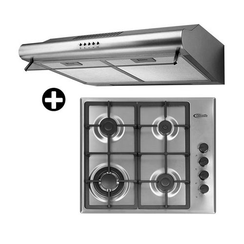 COMBO Encimera empotrable CEK600-PRO + Campana IWH101IXG/M Inox 60cm