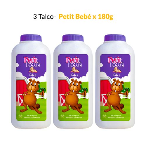 3 Talco Petit Bebé x 180g