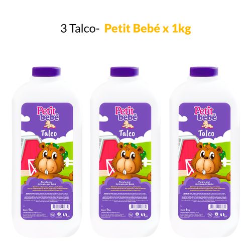 3 Talco Petit Bebé x 1kg