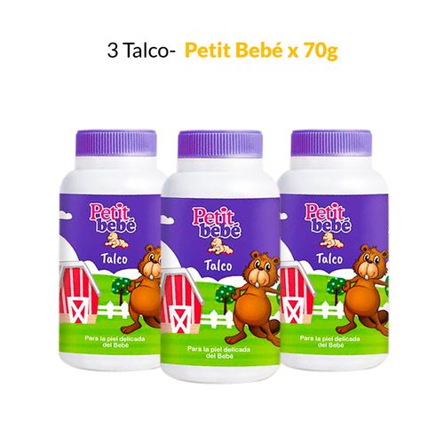 3 Talco Petit Bebé x 70g