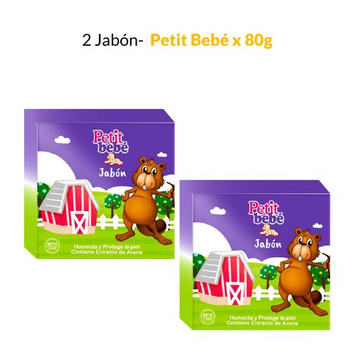 2 Jabón Petit Bebé x 80g