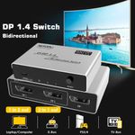 Switch--Splitter-DisplayPort-V14-Bidireccional-8k-NETCOM