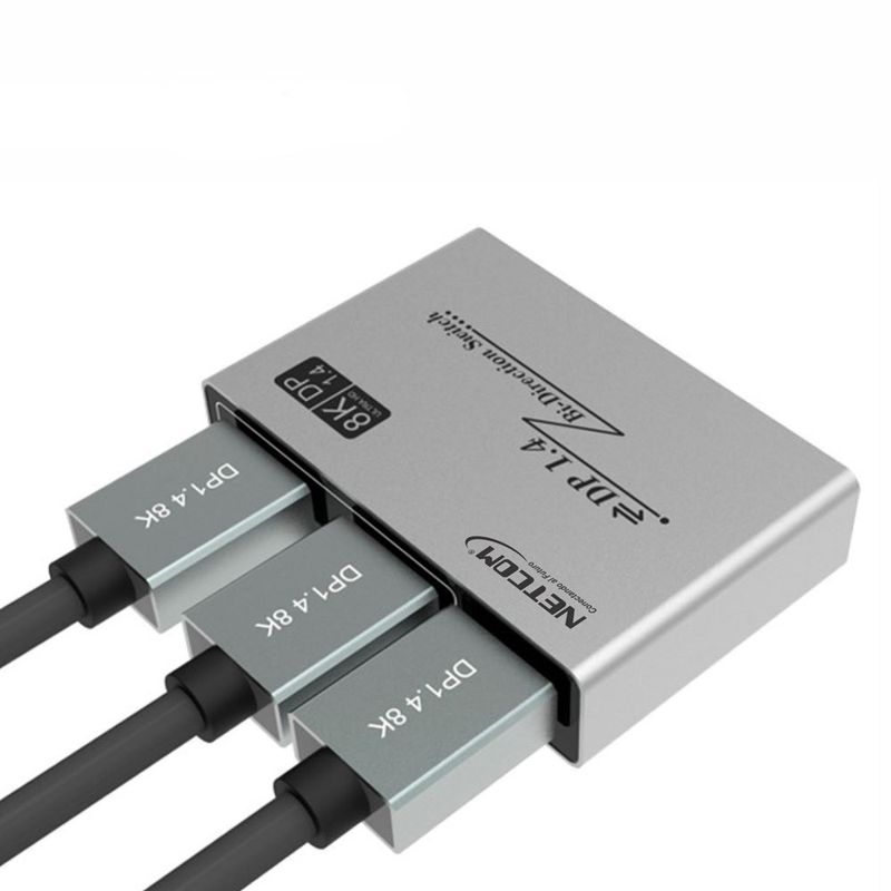 Switch--Splitter-DisplayPort-V14-Bidireccional-8k-NETCOM