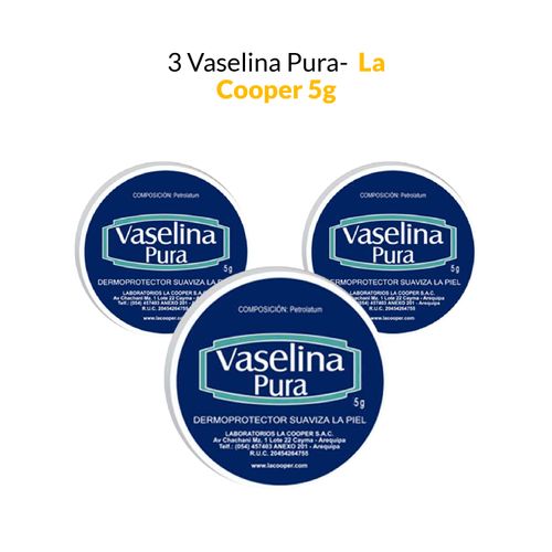 3 Vaselina Pura La Cooper x 5g