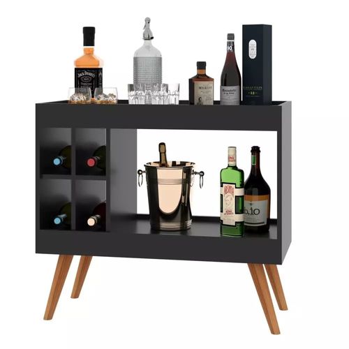 Mueble Bar Aparador Negro Nora  - Mueble Bonno