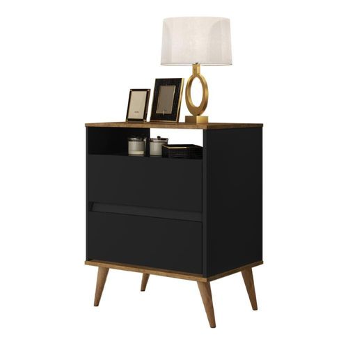 Velador Negro  Lorens  - Muebles Bonno