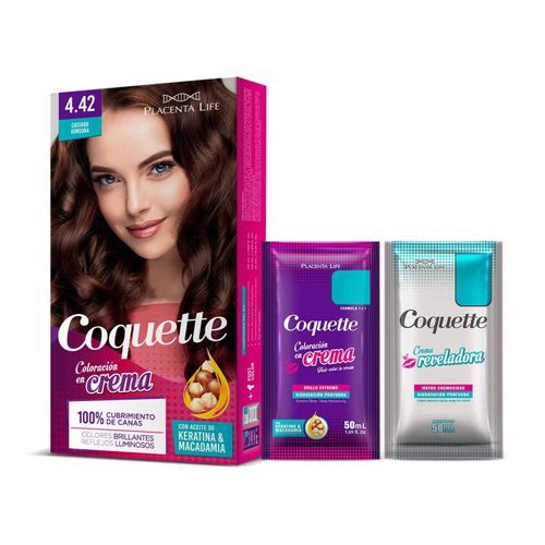 Coquette Tinte 4.42 Castaño Borgoña Pack 1 aplicacion