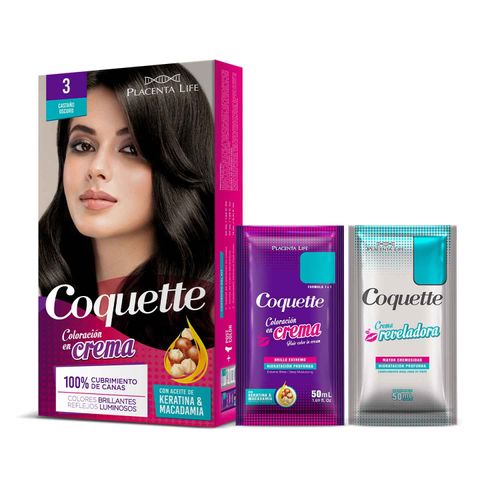 Coquette Tinte 3 Castaño Oscuro Pack 1 aplicacion