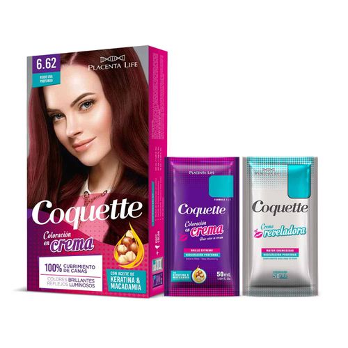 Coquette Tinte 6.62 Rubio Uva Profundo Pack 1 aplicacion