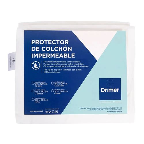 Protector Colchon Impermeable 1.5 plazas Drimer