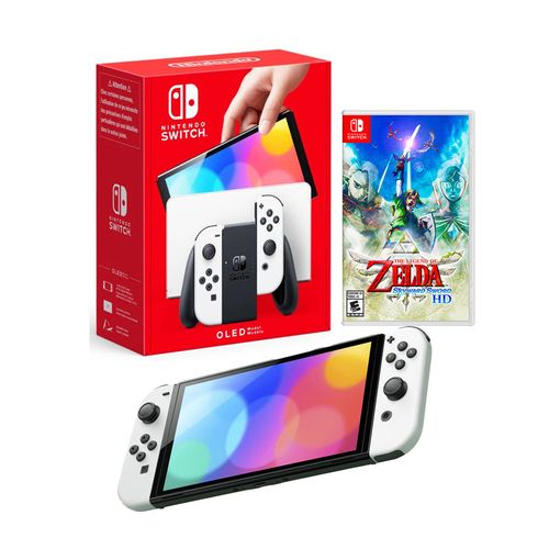 Consola Nintendo Switch Oled Blanco + Zelda Skyward Sword