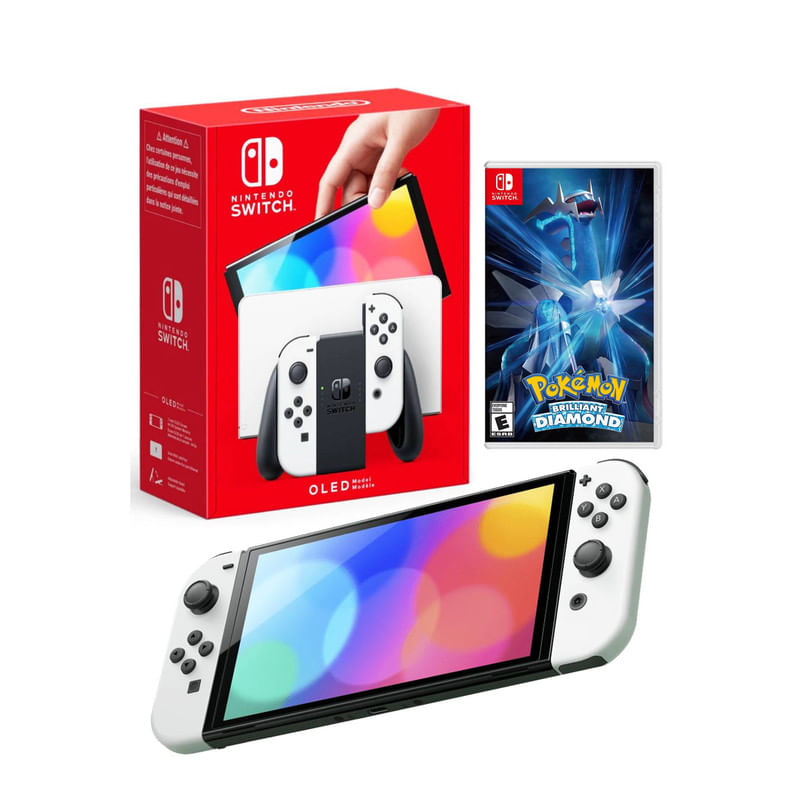 Consola-Nintendo-Switch-Oled-Blanca---Pokemon-Diamond