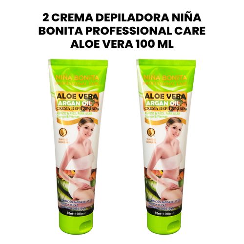 2 Crema Depiladora niña Bonita Professional Care Aloe Vera - 100 ML