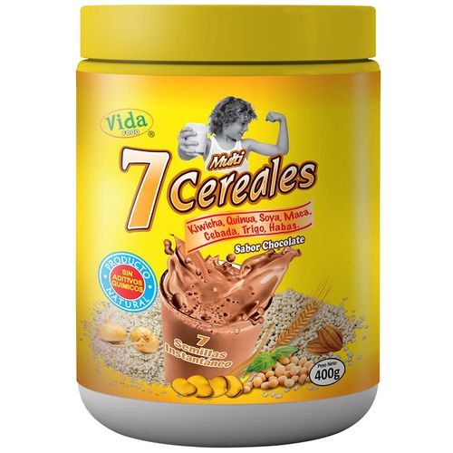 Bebida Multicereales COSECHA DEL SUR 7 Cereales Sabor a Chocolate Pote 400g