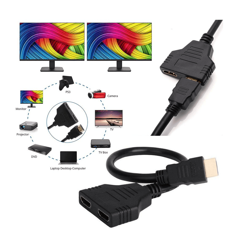 Cable-Splitter-Hdmi-1x2-Full-Hd-Conecta-2-tv-30cm