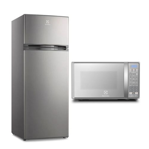 Combo Refrigeradora Top Mount Frost 205L ERTY20G2HVI + Microondas 20L EMDO20S2GSRUG Electrolux