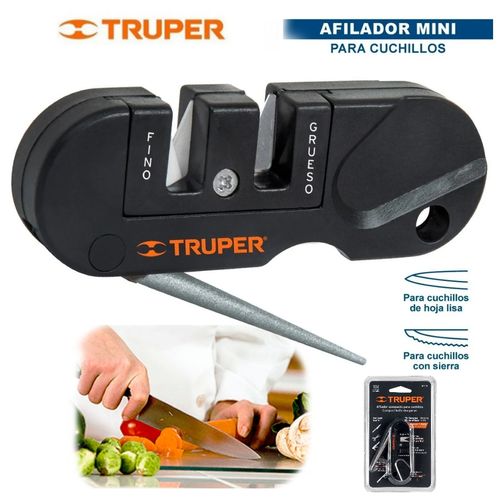 Afilador de cuchillo tijeras para cocina portátil Truper