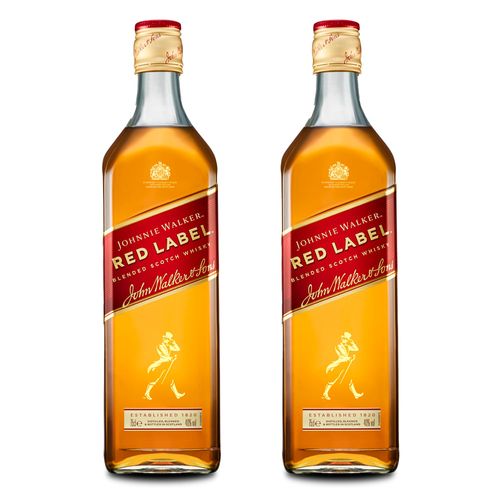 Pack Whisky JOHNNIE WALKER Red Label Botella 750ml x 2un