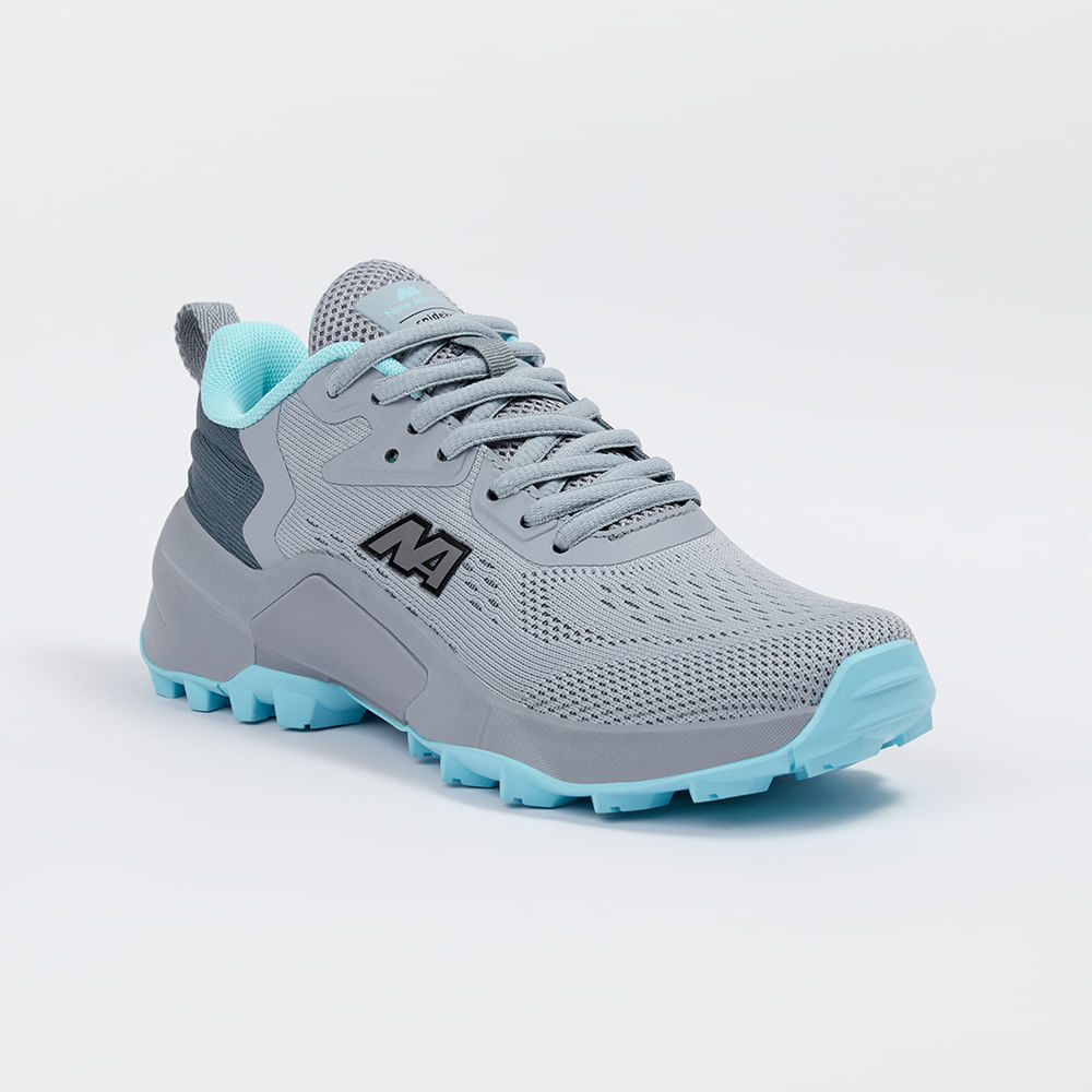 ZAPATILLAS NEW ATHLETIC OUTDOOR CLIMB14 GRIS CLARO CON CELESTE