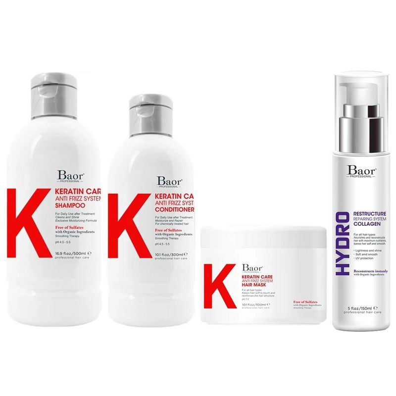 Shampoo---Acondicionador---Mascarilla---Hydro-Baor-K-Keratin-Care