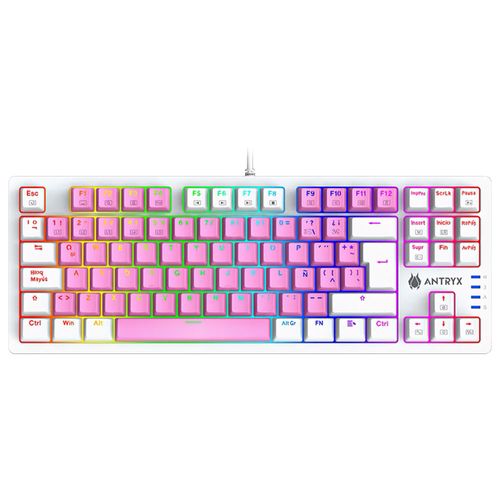 Teclado Mecánico Antryx MK840, USB, Led RGB, Rosa