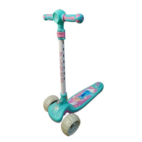 Scooter Para Niñas En Frozen Con Linterna Delantera y llantas de colores