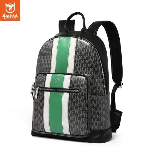 BullCaptain - Mochila de Cuero Pu SJB-301-PU-GR Verde