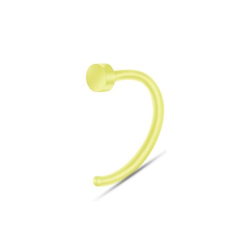 Piercing argolla acrílico amarillo para nariz nostril