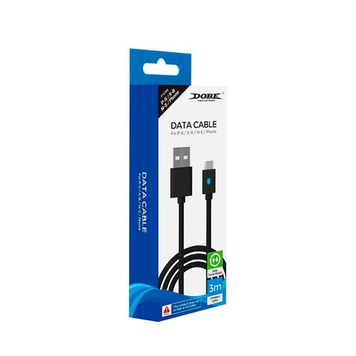 Cable De Carga dobe Para Mando Dualsense 5 Playstation 5 Negro