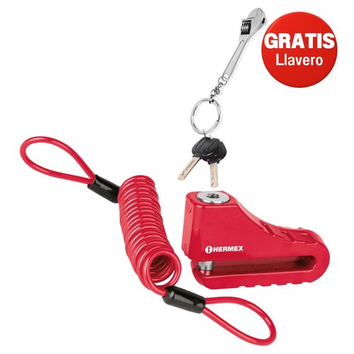 Candado antirrobo para moto con frenos de disco Hermex
