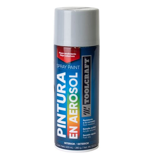 Pintura en Spray Colores Metálicos Gris Plata 400 ml Toolcraft TC1645