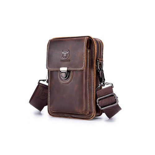 BullCaptain - Morral de Cuero YB-075-BR Marrón