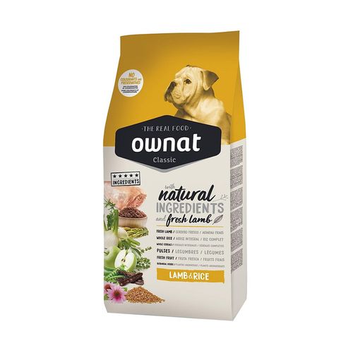 Ownat Classic para perros sabor Cordero y Arroz 20kg